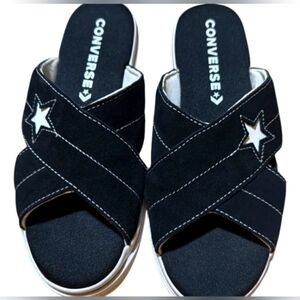 Converse | NWT One Star Criss Cross Black And White Sandals | Woman's Size 8